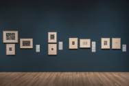 Installation view of "After Michelangelo, Past Picasso: Leo Steinberg’s Library of Prints," Bla…