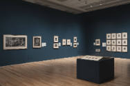 Installation view of "After Michelangelo, Past Picasso: Leo Steinberg’s Library of Prints," Bla…