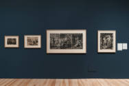 Installation view of "After Michelangelo, Past Picasso: Leo Steinberg’s Library of Prints," Bla…