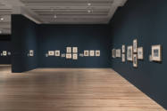 Installation view of "After Michelangelo, Past Picasso: Leo Steinberg’s Library of Prints," Bla…