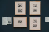 Installation view of "After Michelangelo, Past Picasso: Leo Steinberg’s Library of Prints," Bla…