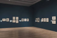 Installation view of "After Michelangelo, Past Picasso: Leo Steinberg’s Library of Prints," Bla…