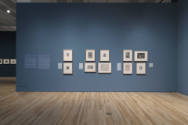 Installation view of "After Michelangelo, Past Picasso: Leo Steinberg’s Library of Prints," Bla…