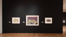 Installation view of "Arte Sin Fronteras: Prints from the Self Help Graphics Studio," Blanton M…
