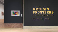 Installation view of "Arte Sin Fronteras: Prints from the Self Help Graphics Studio," Blanton M…