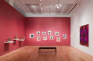 Installation view of "Jeffrey Gibson: This is the Day," Blanton Museum of Art, The University o…