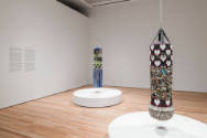 Installation view of "Jeffrey Gibson: This is the Day," Blanton Museum of Art, The University o…