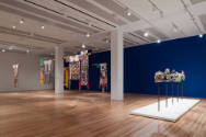 Installation view of "Jeffrey Gibson: This is the Day," Blanton Museum of Art, The University o…