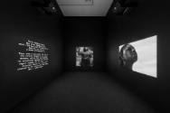 Installation view of "James Drake: Tongue-Cut Sparrows," Blanton Museum of Art, The University …