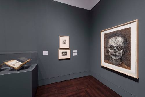 Installation view of "Dancing with Death," Blanton Museum of Art, The University of Texas at Au…