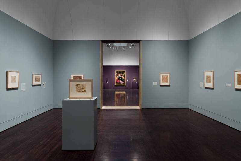 Installation view of "Red Chalk Drawings," Blanton Museum of Art, The University of Texas at Au…