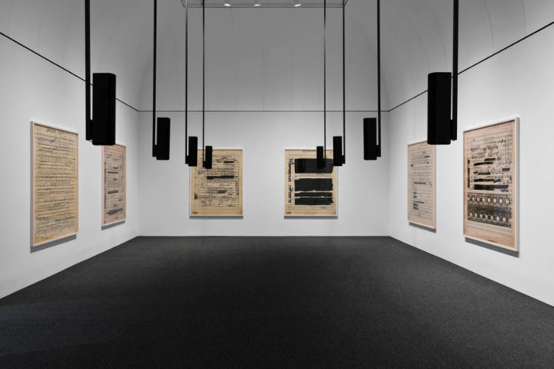 Installation view of "Susan Philipsz: Part File Score," Blanton Museum of Art, The University o…