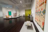 Installation view of "Moderno: Design for Living in Brazil, Mexico, and Venezuela, 1940–1978," …