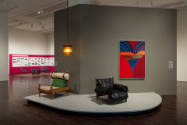 Installation view of "Moderno: Design for Living in Brazil, Mexico, and Venezuela, 1940–1978," …