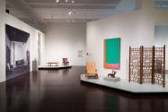 Installation view of "Moderno: Design for Living in Brazil, Mexico, and Venezuela, 1940–1978," …