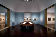 Installation view of "Storied Past: Four Centuries of French Drawings from the Blanton Museum o…