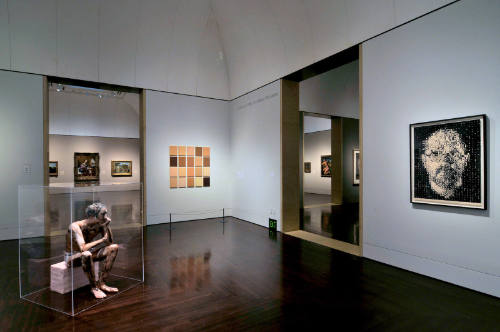 Installation view of "About Face: Portraiture as Subject" at the Blanton Museum of Art, 2011.