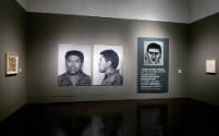 Installation view of "About Face: Portraiture as Subject" at the Blanton Museum of Art, 2011.