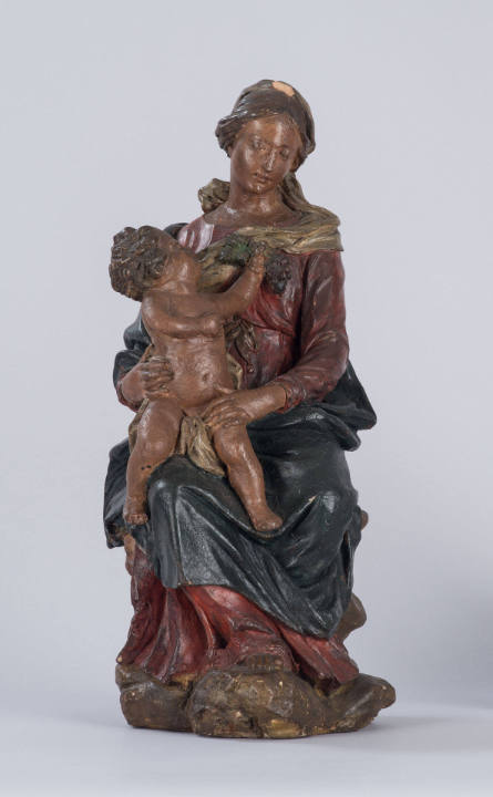 Partial Figure of a Virgin and Child