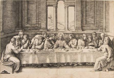 La Cène aux pieds [The Last Supper], after Raphael