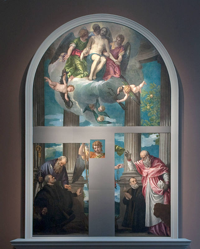 Installation view of "Paolo Veronese: The Petrobelli Altarpiece," Blanton Museum of Art, The Un…