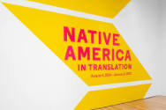 Installation view of "Native America: In Translation", Blanton Museum of Art, The University of…