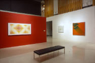 Installation view of "Surface and Subtext: Latin American Geometric Abstraction," at the Blanto…