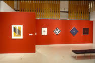 Installation view of "Surface and Subtext: Latin American Geometric Abstraction," at the Blanto…