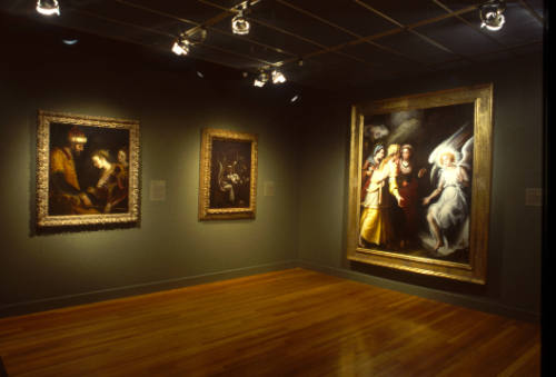 Installation view of "Masterpieces of European Painting," at the Blanton Museum of Art, Septemb…