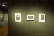 Installation view of "Prints from the Leo Steinberg Collection, Part I," at the Blanton Museum …