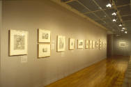 Installation view of "Prints from the Leo Steinberg Collection, Part I," at the Blanton Museum …