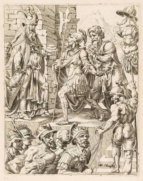 The Meeting of Abraham and Melchizedek, plate 2 from The Story of Abraham, after Maarten van Heemskerck