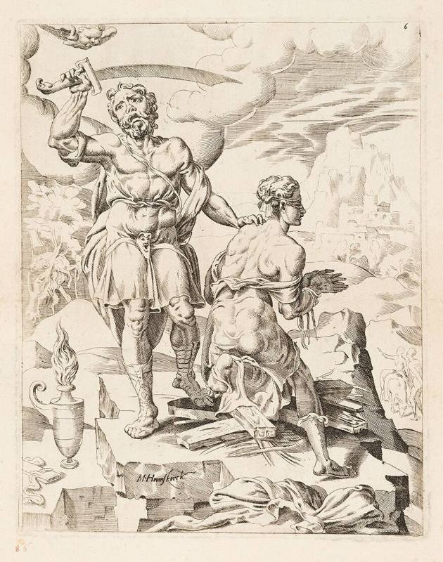 The Sacrifice of Isaac, plate 6 from The Story of Abraham, after Maarten van Heemskerck
