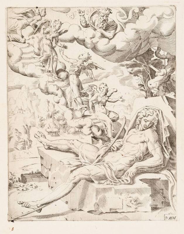 Jacob's Dream, plate 3 from The Story of Jacob, after Maarten van Heemskerck