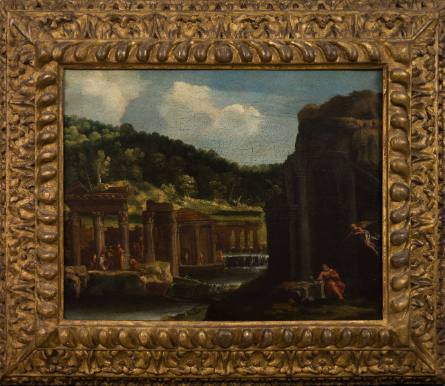 Landscape with Saint Jerome and Christ Baptizing Saints