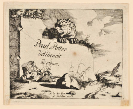 Leopards, plate 1, after Paulus Potter