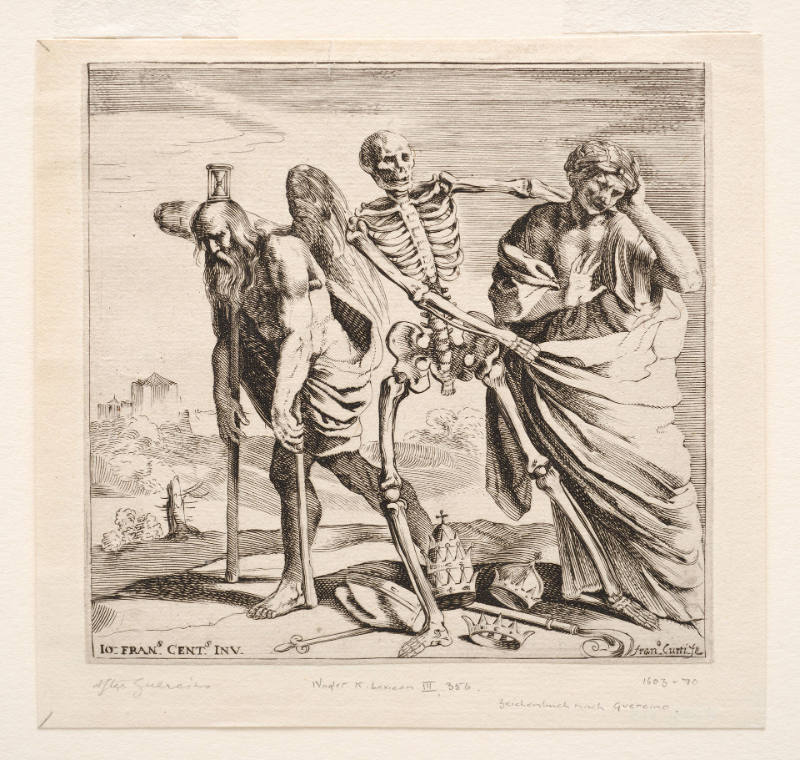 Death Seizing a Woman, after Guercino