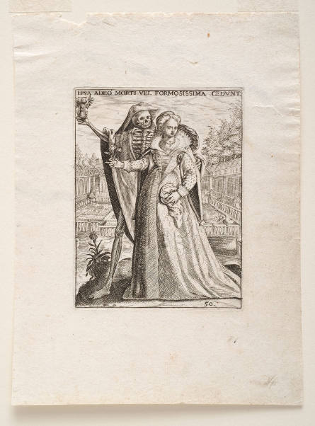 Death and a Lady, from Emblemata Secularum [Secular Ornaments]
