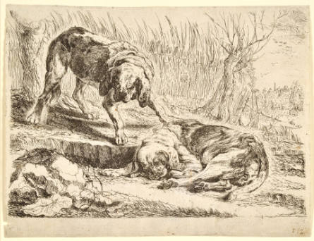 Two Hunting Dogs, from The Set of the Dogs