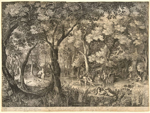 Wooded Landscape with Diana and Actaeon, after David Vinckeboons