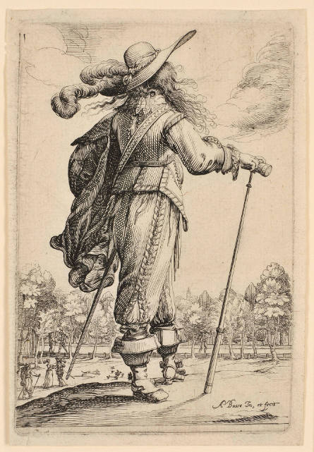 Gentleman with a Croquet Mallet, from Le Jardin de la noblesse françoise [The Garden of the French Nobility], after Jean de Saint-Igny