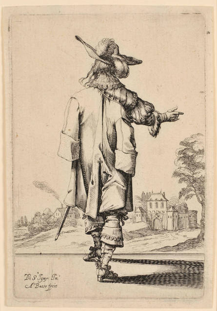 Gentleman Mounting a Step, from Le Jardin de la noblesse françoise [The Garden of the French Nobility], after Jean de Saint-Igny
