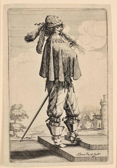Gentleman Seen from Behind, from Le Jardin de la Noblesse françoise [The Garden of the French Nobility], after Jean de Saint-Igny