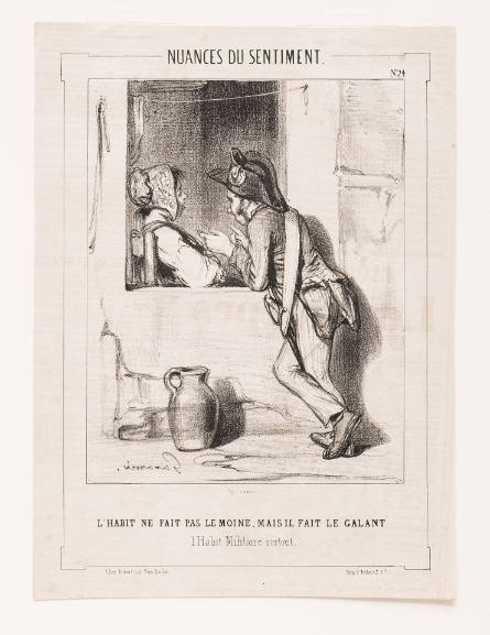 L’habit ne fait pas le moine…[Clothes do not make the man…], plate 24 from Nuances du sentiment [Nuances of Feeling], in Le Charivari, 15 November 1839
