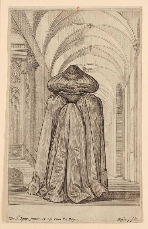 A Gentlewoman in a Widow's Costume, from La Noblesse française à l'église [The French Nobility at Church], after Jean de Saint-Igny