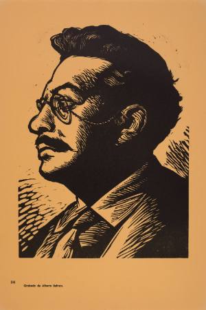 Ricardo Flores Magón, del portafolio 450 años de lucha: Homenaje al pueblo mexicano [Ricardo Flores Magón, from the portfolio 450 Years of Struggle: Tribute to the Mexican People]