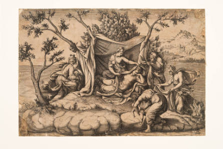 Latona Giving Birth to Apollo and Diana at Delos, after Giulio Romano