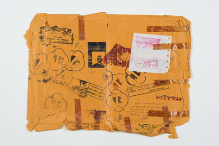 Mail Art package sent to Jacqueline Banitz on December 29, 1986 from Brazil.