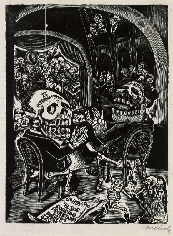 Concierto sinfónico de calaveras [The Symphonic Concert of Skeletons], no. 8 from 25 Prints of Leopoldo Méndez