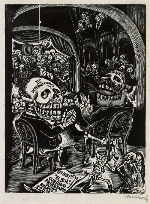 Concierto sinfónico de calaveras [The Symphonic Concert of Skeletons], no. 8 from 25 Prints of Leopoldo Méndez